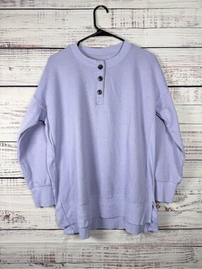 SO Adaptive Lavender Henley Sweatshirt Pullover Size Small